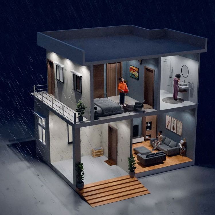 3D house interior visualization