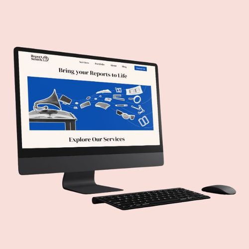 ReportSmith website on desktop monitor